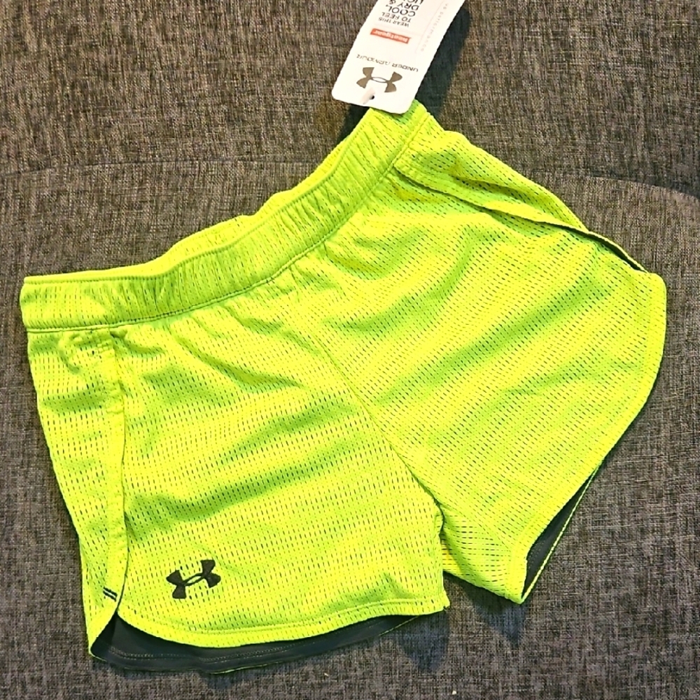 Under Armour Youth  Neon Green Shorts
